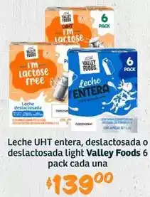 Soriana Híper Valley foods - leche uht entera, deslactosada o deslactosada light 6 oferta