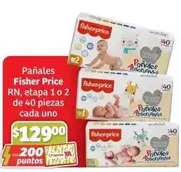 Soriana Híper Fisher price - pañales rn, etapa 10 2 de 40 piezas cada uno oferta