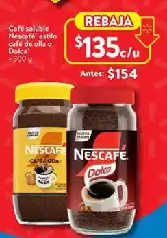 Walmart Nescafé - café soluble estilo café de olla o dolca oferta