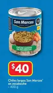 Walmart San marcos - chiles largos en escabeche oferta