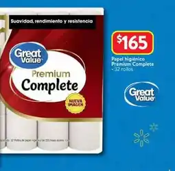 Walmart Great value - papel higiénico complete premium oferta