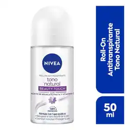 Farmacias YZA NIVEA Desodorante Aclarante Tono Natural Beauty Touch roll on 50 ml oferta
