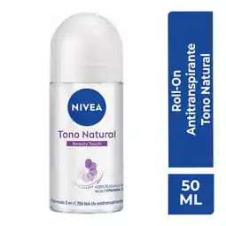 Farmacias YZA NIVEA Desodorante Aclarante Tono Natural Beauty Touch roll on 50 ml oferta