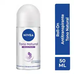 Farmacias YZA NIVEA Desodorante Aclarante Tono Natural Beauty Touch roll on 50 ml oferta