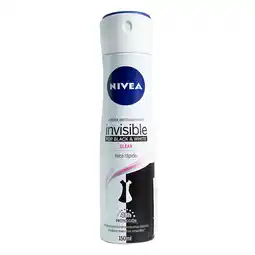 Farmacias YZA NIVEA Desodorante Antimanchas Black & White Invisible Clear spray 150 ml oferta