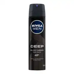 Farmacias YZA NIVEA MEN Desodorante Antibacterial, Deep Black Carbon spray 150 ml oferta