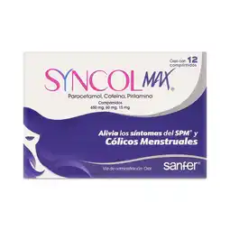 Farmacias YZA Syncol Max 650Mg/60Mg/15Mg 12 Comp oferta