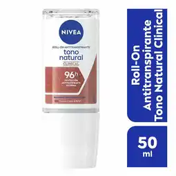 Farmacias YZA NIVEA Desodorante Aclarante Clinical Tono Natural roll on 50 ml oferta