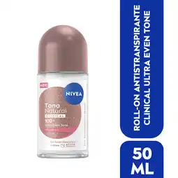 Farmacias YZA NIVEA Desodorante Aclarante Clinical Tono Natural roll on 50 ml oferta