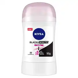 Farmacias YZA NIVEA Desodorante Antimanchas Black & White Invisible Clear barra 50 g oferta