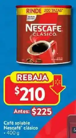 Walmart Café soluble Nescafé clásico oferta