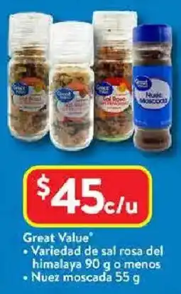 Walmart Great value variedad de sal rosa del himalaya oferta