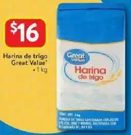 Walmart Great value harina de trigo oferta