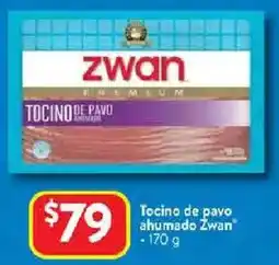 Walmart Zwan tocino de pavo ahumado oferta