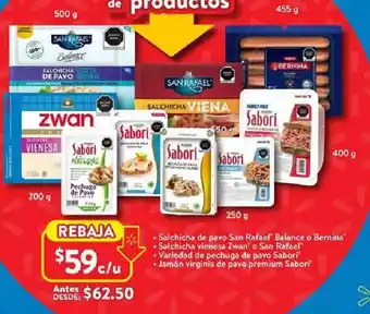 Walmart Salchicha de pavo san rafael balance o bernina salchicha vienesa zwan o san rafael oferta