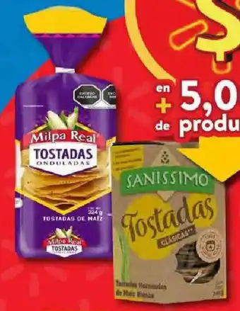 Walmart Tostadas de maíz Sanissimo o Milpa Real oferta