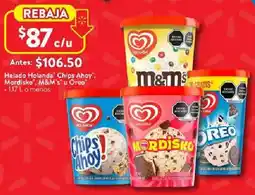 Walmart Helado Holanda Chips Ahoy, Mordisko, M&M's' u Oreo oferta