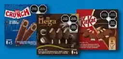 Walmart Variedad de mini paletas heladas Crunch", Mega o Kit Kat oferta