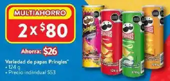 Walmart Variedad de papas Pringles oferta