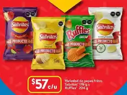 Walmart Variedad de papas fritas Sabritas o Ruffles oferta