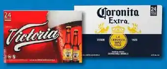 Walmart Cerveza Coronita Extra clara o Victoria ambar oferta