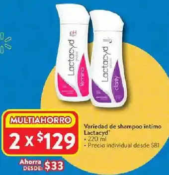 Walmart Lactacyd variedad de shampoo íntimo oferta