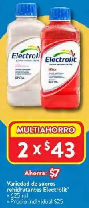 Walmart Electrolit variedad de sueros rehidratantes oferta