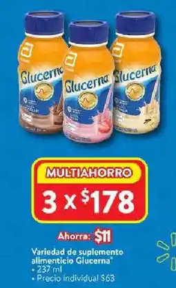 Walmart Glucerna variedad de suplemento alimenticio oferta