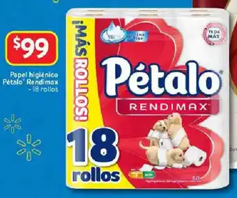 Walmart Pétalo rendimax papel higiénico oferta