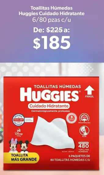 Sam's Club Huggies cuidado hidratante toallitas húmedas oferta