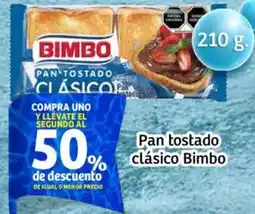 Soriana Mercado Bimbo pan tostado clásico oferta