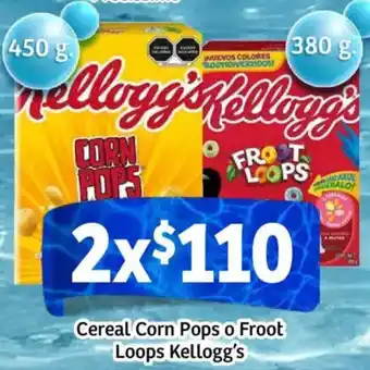 Soriana Mercado Kellogg's cereal corn pops o froot loops oferta