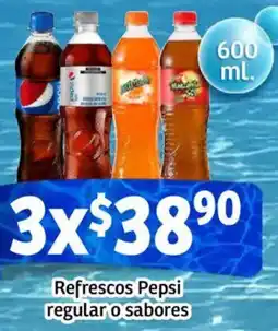 Soriana Mercado Pepsi refrescos regular o sabores oferta