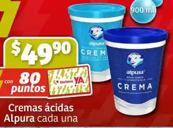 Soriana Mercado Alpura cremas ácidas oferta