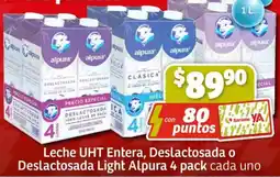 Soriana Mercado Leche uht entera, deslactosada o deslactosada light alpura oferta