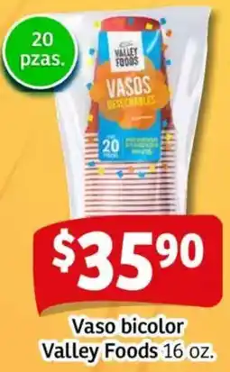 Soriana Mercado Valley foods vaso bicolor oferta