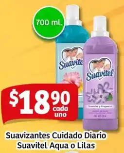 Soriana Mercado Suavitel suavizantes cuidado diario aqua o lilas oferta