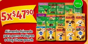 Soriana Mercado Pedigree o dog chow pouch alimento húmedo para perro oferta