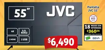 Soriana Mercado JVC Pantalla 55" oferta