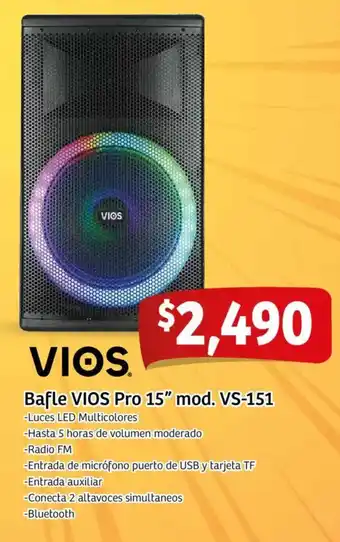 Soriana Mercado VIOS Bafle Pro 15" mod. VS-151 oferta