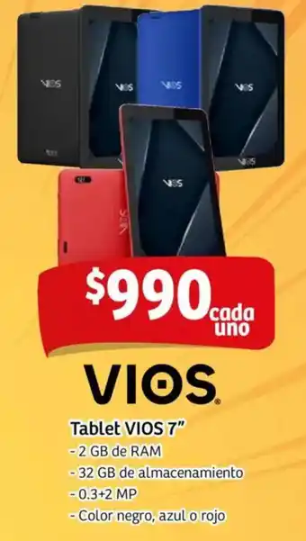 Soriana Mercado Vios tablet 7" oferta