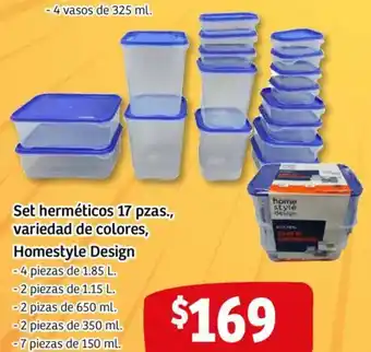 Soriana Mercado Homestyle design set herméticos oferta