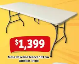 Soriana Mercado Outdoor trend mesa de resina blanca oferta