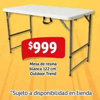 Soriana Mercado Outdoor trend mesa de resina blanca oferta