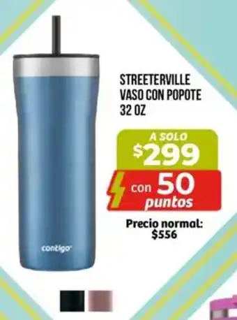 Soriana Mercado Streeterville vaso con popote oferta