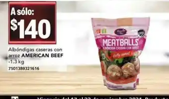 Albondigas caseras con arroz AMERICAN BEEF 1.3kg