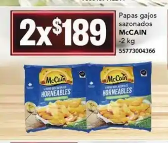 City Club Papas gajos sazonados McCAIN 2kg oferta