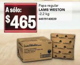 City Club Papa Regular LAMB WESTON 2.2kg oferta