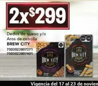 Dedos de queso y/o Aros de cebolla BREW CITY