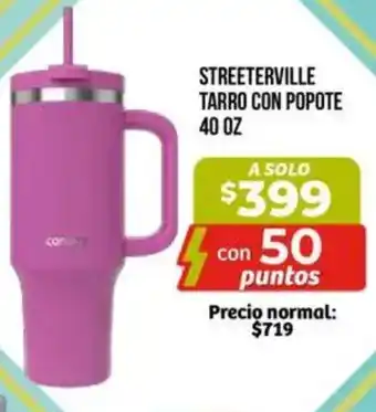 Soriana Mercado Streeterville tarro con popote oferta